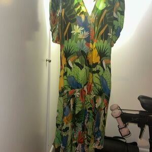 Tropical Print Maxi Dress
